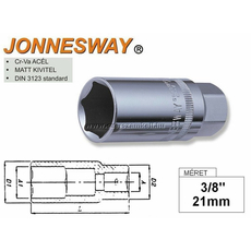 Jonnesway Gyertyakulcs 3/8" 21mm S17H3121