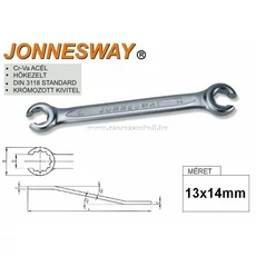 Jonnesway Profi fékcsőkulcs, 13x14mm