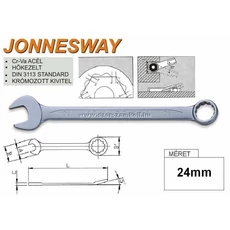 Jonnesway W261 Profi csillag-villáskulcs, 24x285mm