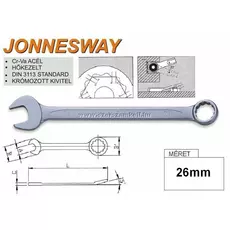 Jonnesway W261 Profi csillag-villáskulcs, 26x305mm