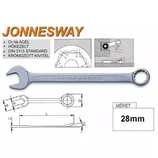 Jonnesway W261 Profi csillag-villáskulcs, 28x325mm