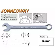 Jonnesway W261 Profi csillag-villáskulcs, 32x365mm