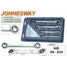 Jonnesway Profi Racsnis Torxkulcs Készlet E6-E24 / 4db-os