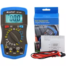 HoldPeak 36T digitális multiméter (VDC, VAC, ADC, ellenállás, hőmérséklet, dióda, hFE, szakadás)