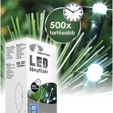 LED karácsonyi fényfüzér hideg fehér, 3m