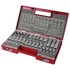 Fortum bitdugófej és dugókulcs klt. TORX, 32db, 61CrV5