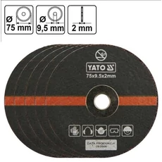 Yato Fémvágó Tárcsa 75x9.5x2.0mm 5db Yato Fémvágó Tárcsa 75x9.5x2.0mm 5db
