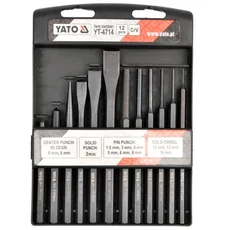 Yato véső- csapkiütő- és pontozókészlet, 12db-os Yato véső- csapkiütő- és pontozókészlet, 12db-os