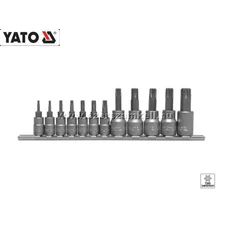 Yato Furatos Torx-Dugókulcs Készlet 1/4&quot; és 3/8&quot; 11db-os T8-T55