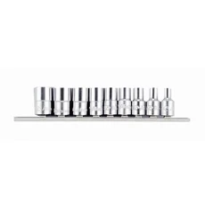 HANS E-Star dugókulcsfej készlet, E10-E24, 1/2", 9 részes