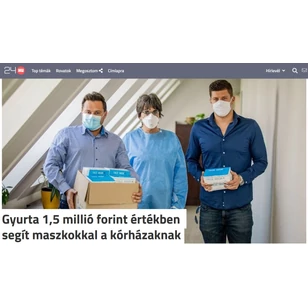 Gyurta 1,5 millió forint értékben segít maszkokkal a kórházaknak