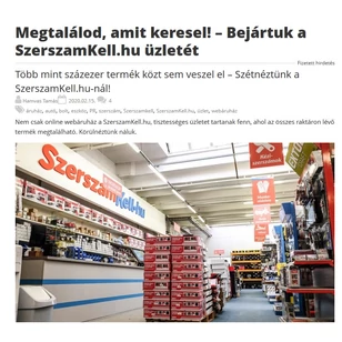 Megtalálod, amit keresel! – Bejártuk a SzerszamKell.hu üzletét
