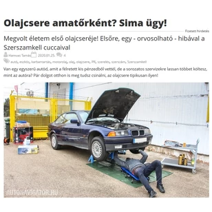 Olajcsere amatőrként? Sima ügy!