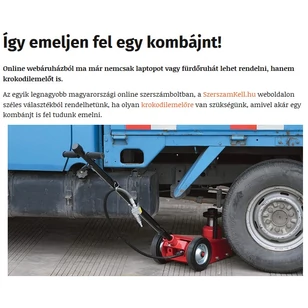 Így emeljen fel egy kombájnt!