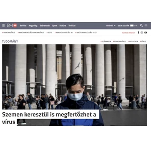 Szemen keresztül is megfertőzhet a vírus