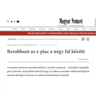 Berobbant az e-piac a négy fal között