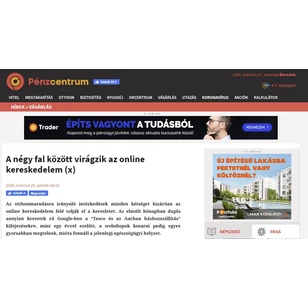 A négy fal között virágzik az online kereskedelem