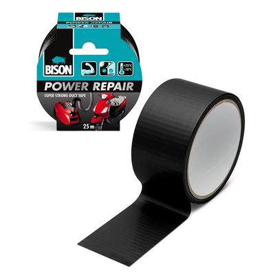 Bison Power Repair szöveterősített ragasztószalag, fekete, 10m