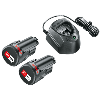 Bosch PBA akku és töltő, 12V, 2x1.5Ah