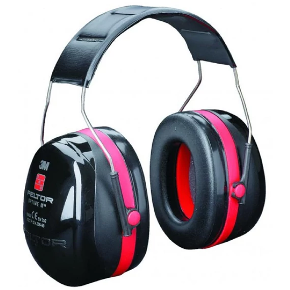 3M Peltor H540A-411-SV Optime III fültok, fekete-piros