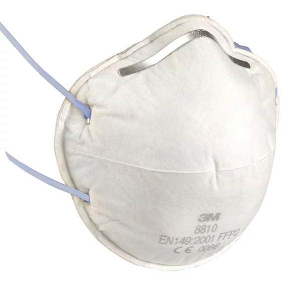 3M 8810 FFP2 NR D szelep nélküli részecskeszűrő maszk, fehér, 20db