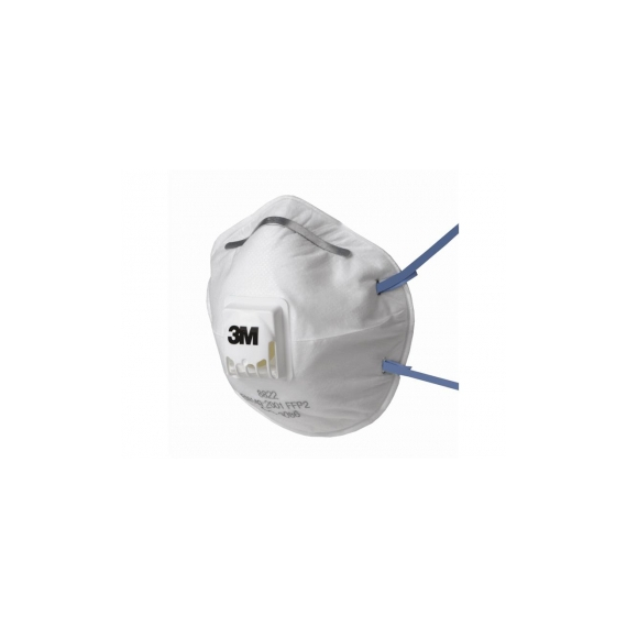 3M 8822 munkavédelmi részecskeszűrő maszk szeleppel, FFP2, fehér