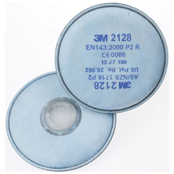 3M 2128 P2 aktívszenes részecske-szűrőbetét, kék