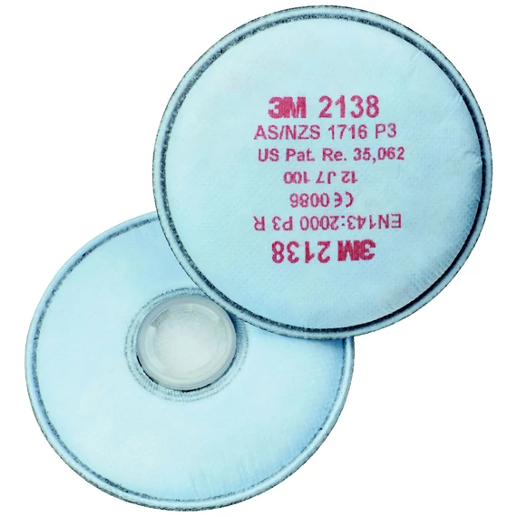 3M 2138 P3 aktívszenes részecske-szűrőbetét, kék