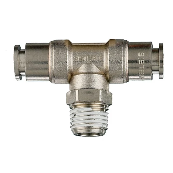ANI 50/DGC pneumatikus T csatlakozó, külső menetes, fém, 12mm-1/2&quot;