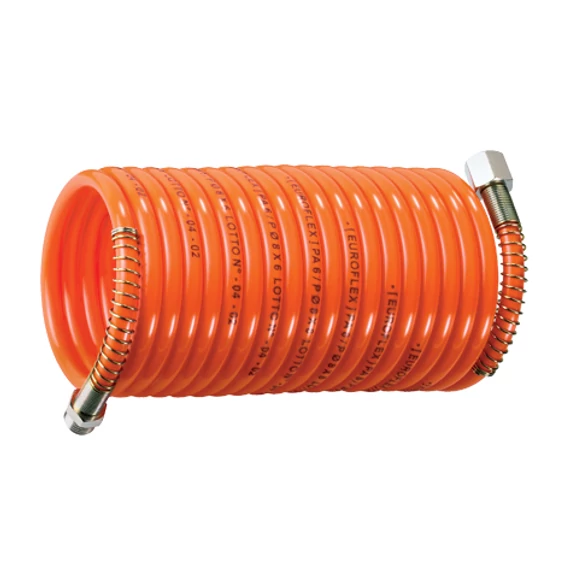 ANI komplett pneumatikus spiráltömlő, nylon, narancs, 10-12mm, 10m