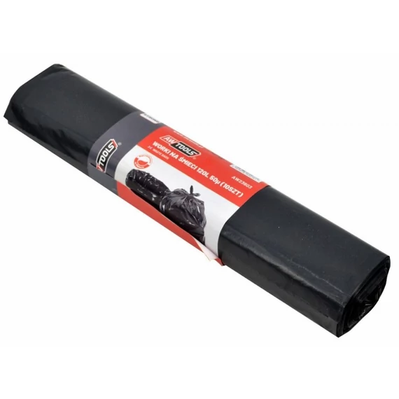 AWTools szemeteszsák, LDPE, 120L, 10db