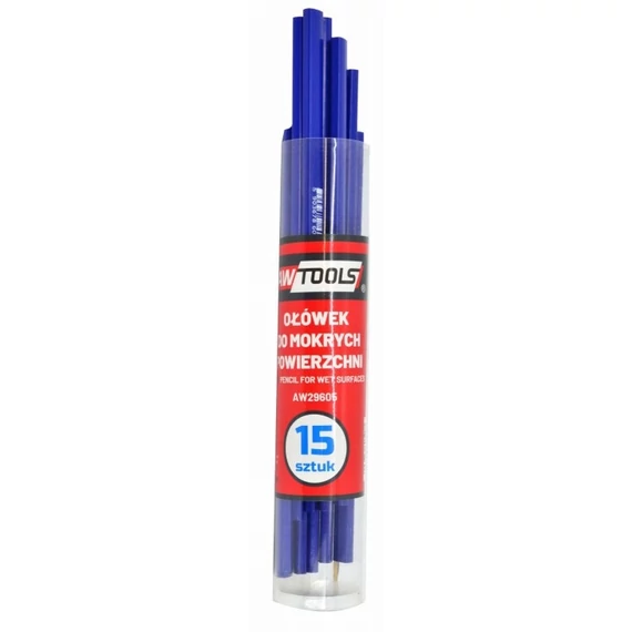 AWTools ácsceruza kerámiához, KB, kék, 15db
