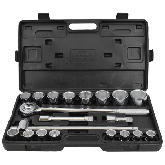 AWTools dugókulcs készlet racsnis hajtókarral, 3/4&quot;, 19-50mm, 21db