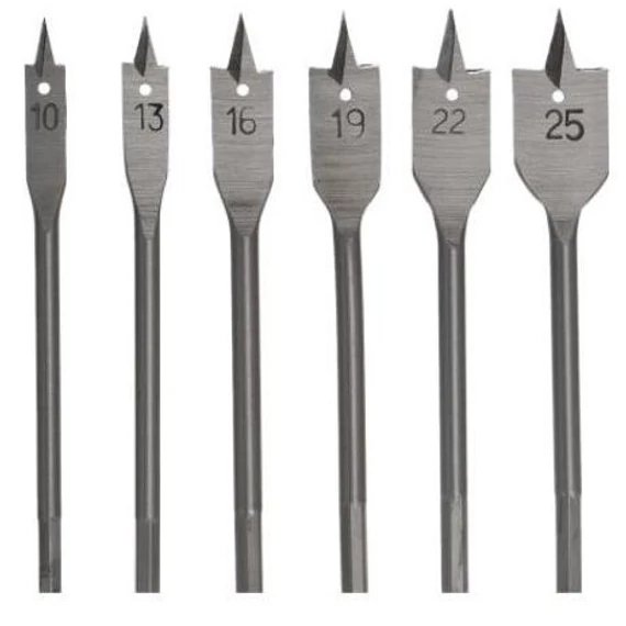 AWTools fafúrószár készlet, HEX, 150mm, 10-25mm, 6db