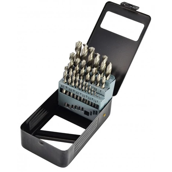 AWTools fémfúrószár készlet, hengeres, HSS-G, 1-13mm, 25db