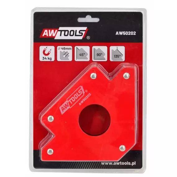 AWTools hegesztőmágnes, 3 szög, 34.5kg