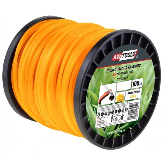 AWTools Classic fűkasza damil, csillag, 100mx3mm
