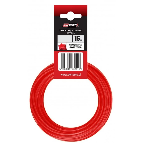 AWTools Classic fűkasza damil, csillag, 15mx3mm