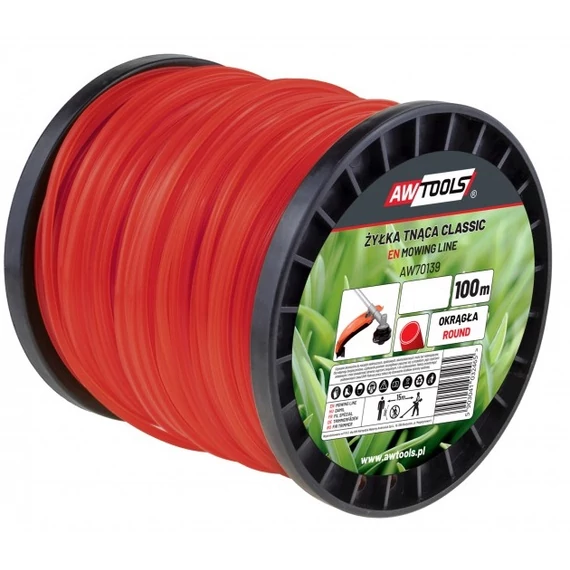AWTools Classic fűkasza damil, kerek, 100mx3mm