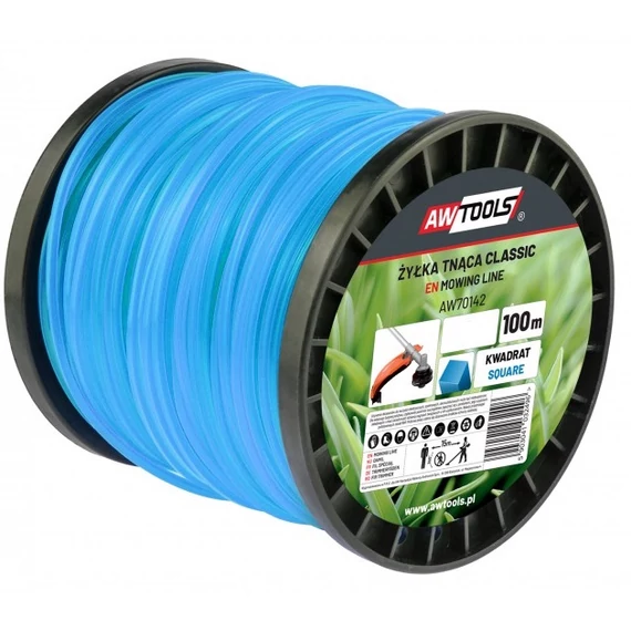 AWTools Classic fűkasza damil, négyzet, 100mx2.7mm