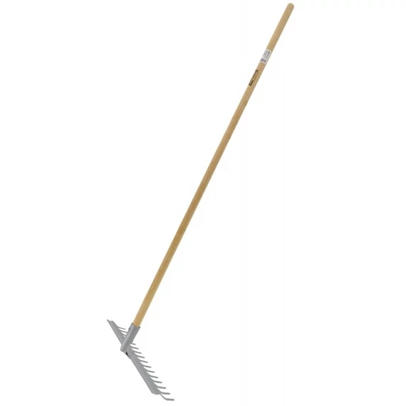 AWTools fém gereblye fa nyéllel, 1.35m, 9.5x49cm, 18fog