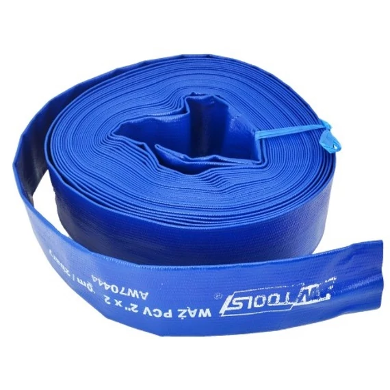 AWTools víztömlő, lapos, PVC, 8bar, 1&quot;, 100m