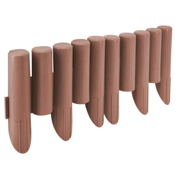 AWTools gyepszegély, műanyag, faszerű, 2.3m, barna
