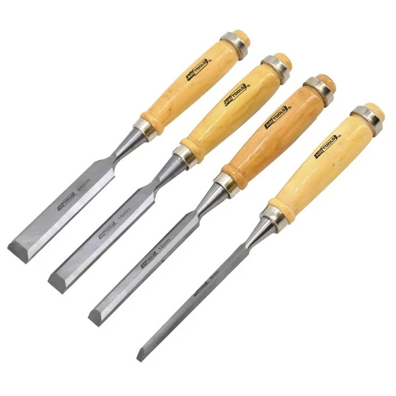 AWTools favéső készlet fa markolattal, 6-24mm, 4db