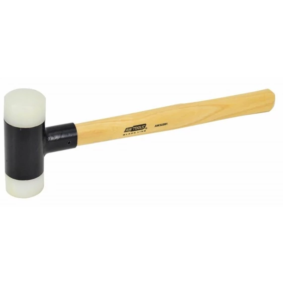 AWTools gumikalapács, fa nyél, fehér, 35cm, 40mm
