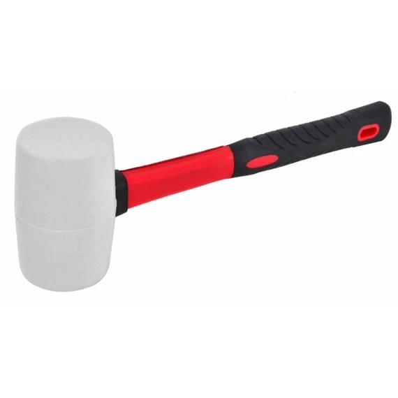AWTools gumikalapács, kétoldalas, fehér, 112mm