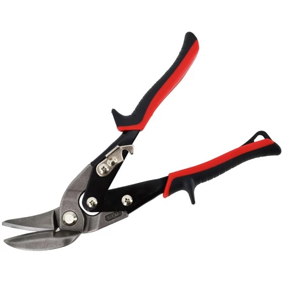 AWTools lemezvágó olló, hajlított, balos, 24.5cm