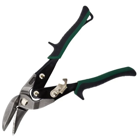 AWTools lemezvágó olló, hajlított, jobbos, 24.5cm