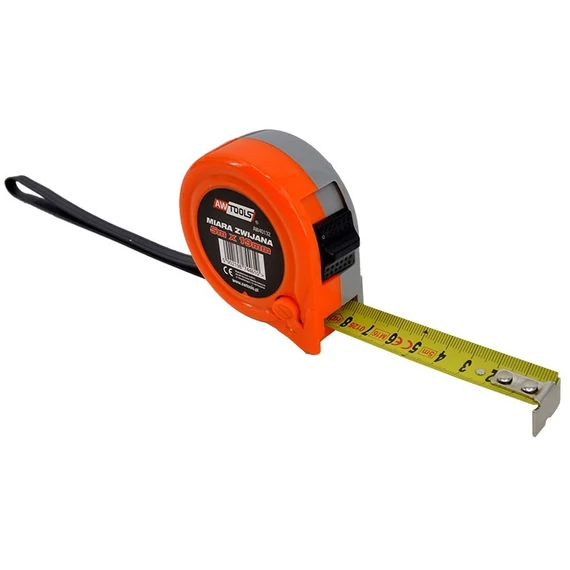 AWTools mérőszalag 2 zárgombbal, ABS, 3mx19mm