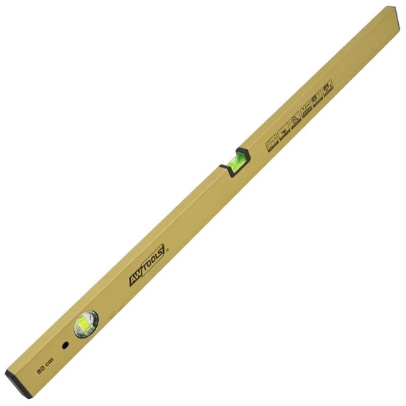 AWTools vízmérték, alumínium, 2 libellás, eloxált, arany, 40cm